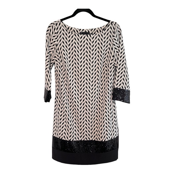 Armani Exchange Black & White Shift dress with sequins - EUC - Picture 2 of 4